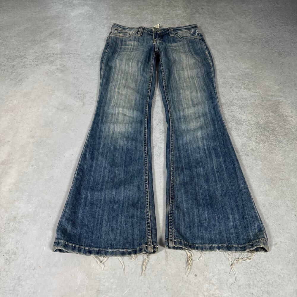 Refuge Low Rise Bell Bottom Flare Jeans Blue Womens Juniors - Size: 3S - Picture 3 of 11